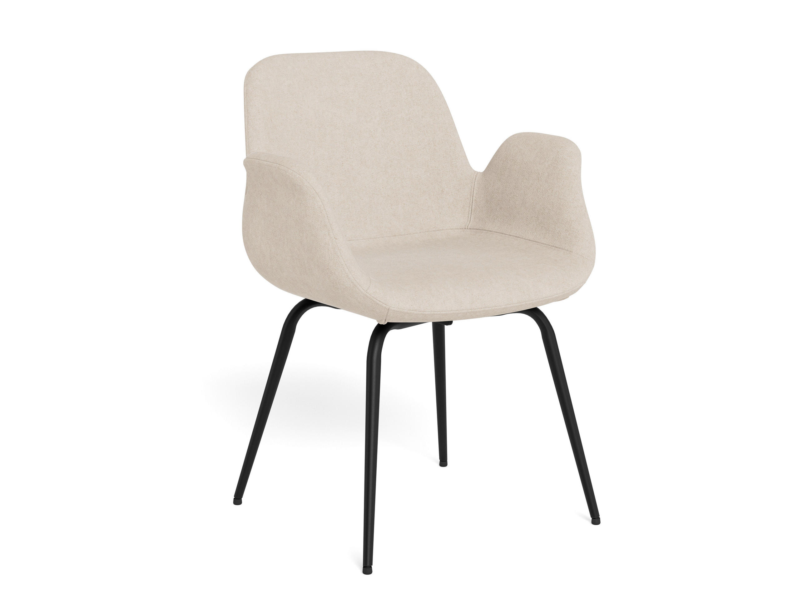 ARMLEHNSTUHL   Flachgewebe  - Sandfarben/Schwarz, MODERN, Textil/Metall (58/82,5/56cm) - MID.YOU