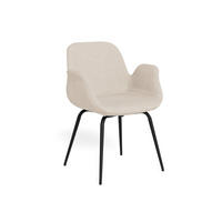 ARMLEHNSTUHL   Flachgewebe  - Sandfarben/Schwarz, MODERN, Textil/Metall (58/82,5/56cm) - MID.YOU