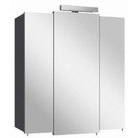 SPIEGELSCHRANK 68/77/20 cm  - Anthrazit, KONVENTIONELL, Glas/Holzwerkstoff (68/77/20cm) - Carryhome