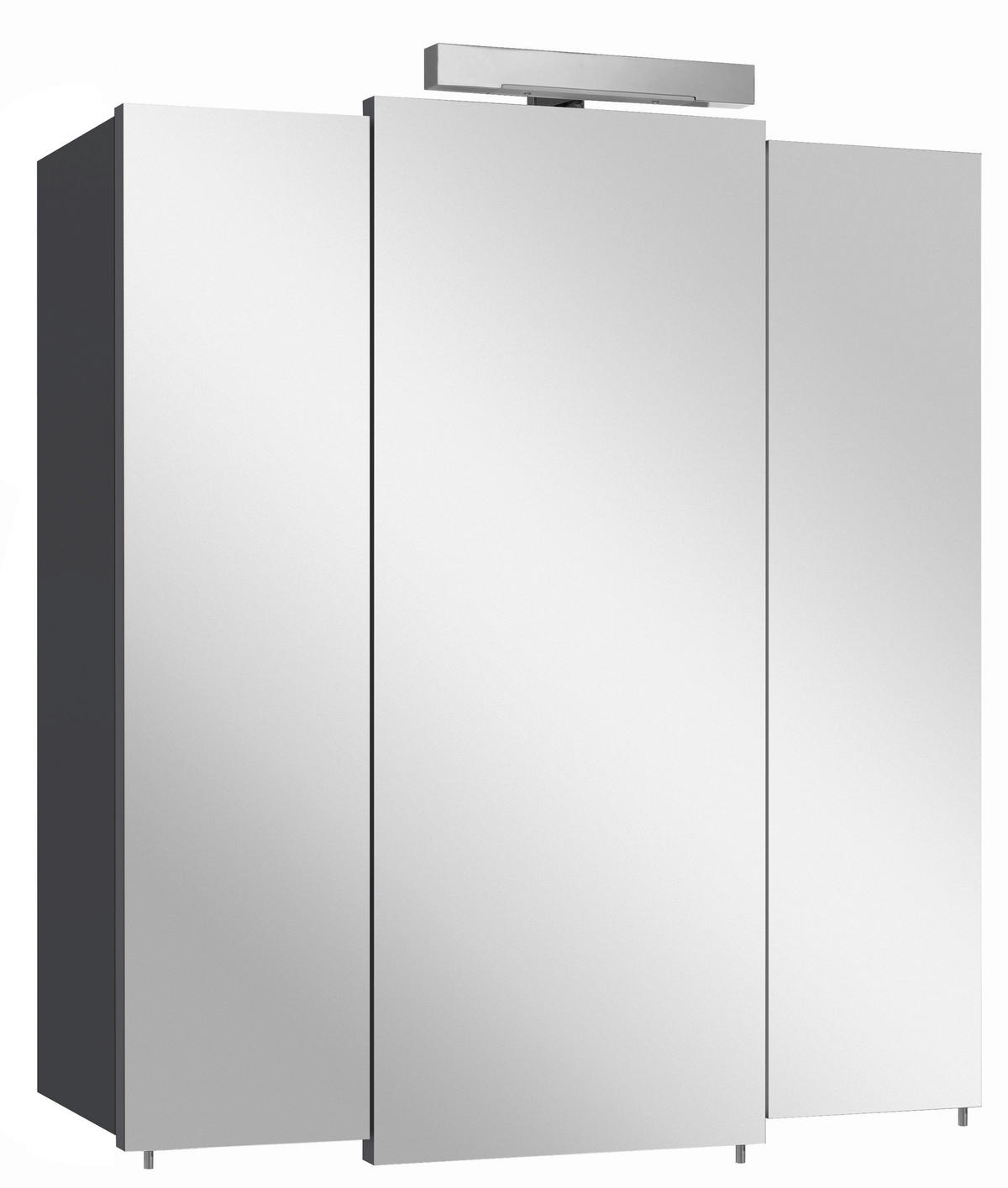 SPIEGELSCHRANK 68/77/20 cm  - Anthrazit, KONVENTIONELL, Glas/Holzwerkstoff (68/77/20cm) - Carryhome