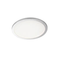 LED-DECKENLEUCHTE   40 cm   - Chromfarben/Weiss, Design, Glas/Kunststoff (40cm) - Fischer & Honsel