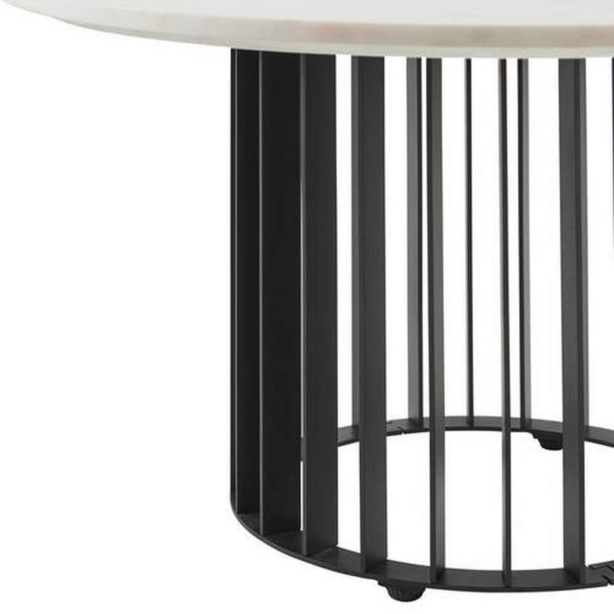 MĂSUȚĂ DE CAFEA din metal, piatră 70/70/40 cm   - alb/negru, Design, metal/piatră (70/70/40cm) - Livetastic