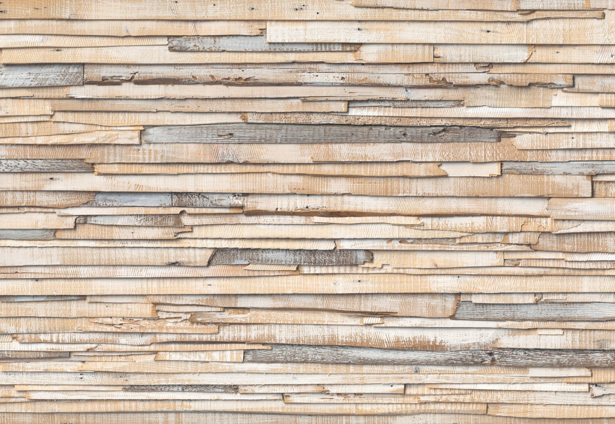 Komar Fototapete Whitewashed Wood Grau, Natur 368x254 cm