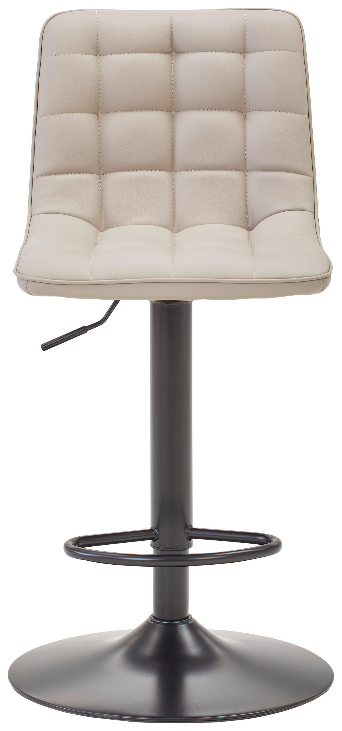BARHOCKER in Metall, Textil Schwarz, Cappuccino  - Schwarz/Cappuccino, Modern, Textil/Metall (42/109,5/52cm) - Livetastic