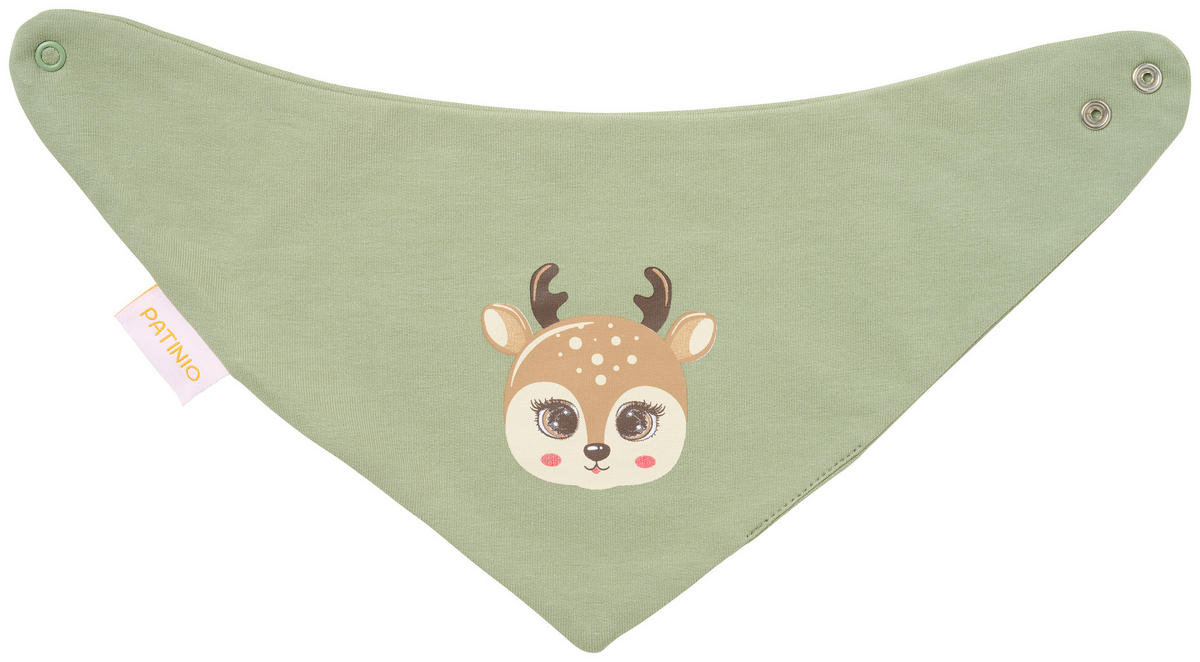 TREKANTSSCARF FOREST ANIMAL  - mörkgrön, Trend, textil - Patinio