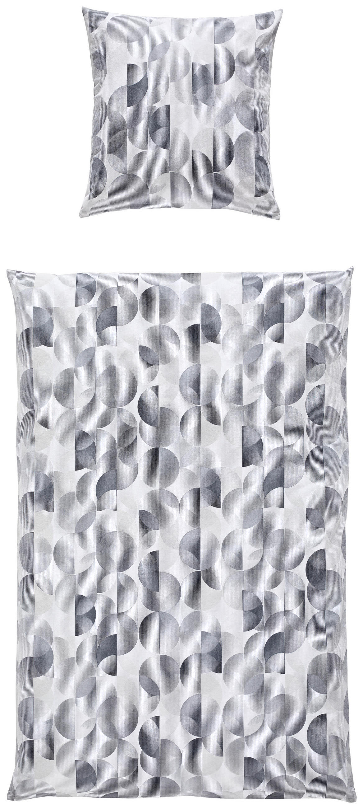 BETTWÄSCHE 2-teilig Biber 135/200 cm  - Grau, Design, Textil (135/200cm) - Janine