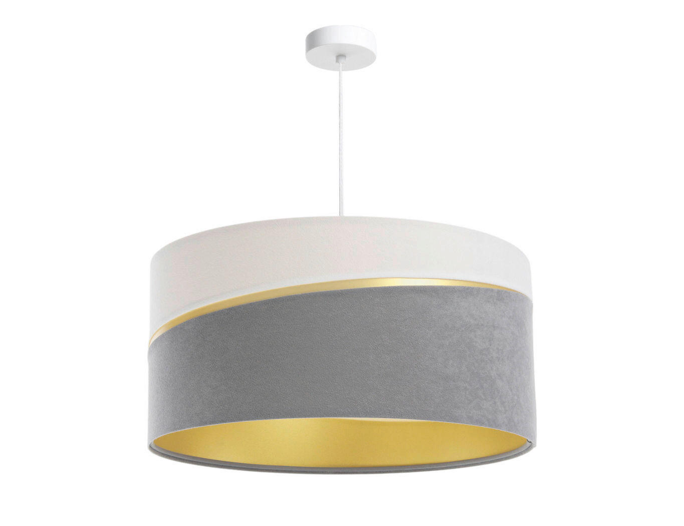 HÄNGELEUCHTE Swing 50/95 cm   - Goldfarben/Hellgrau, Design, Kunststoff/Textil (50/95cm)