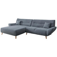 ECKSOFA in Chenille Hellblau  - Wildeiche/Hellblau, Modern, Holz/Textil (166/290cm) - MID.YOU