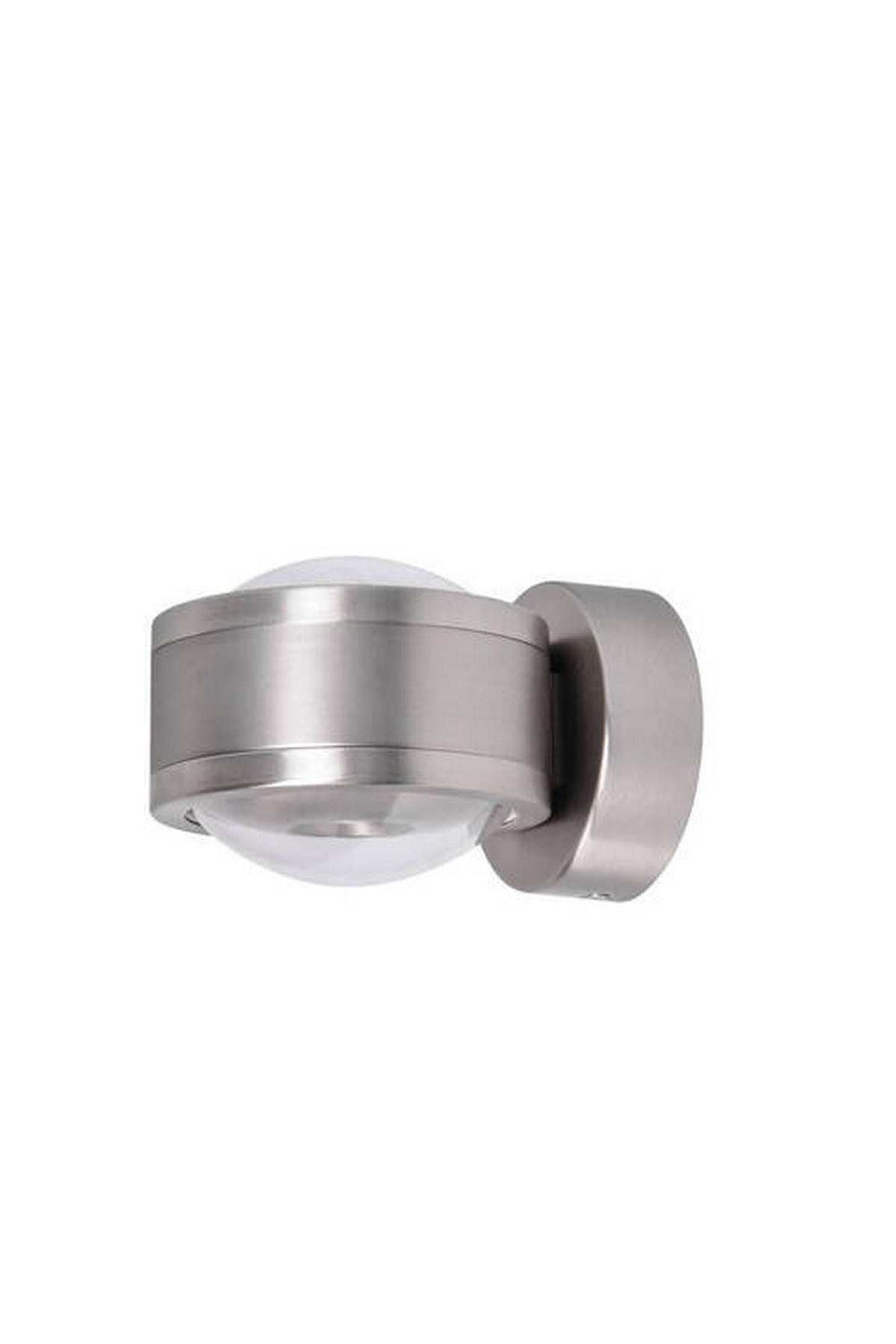 LED-WANDLEUCHTE 14,3/11,2/9,0 cm   - Nickelfarben, Design, Metall (14,3/11,2/9,0cm)