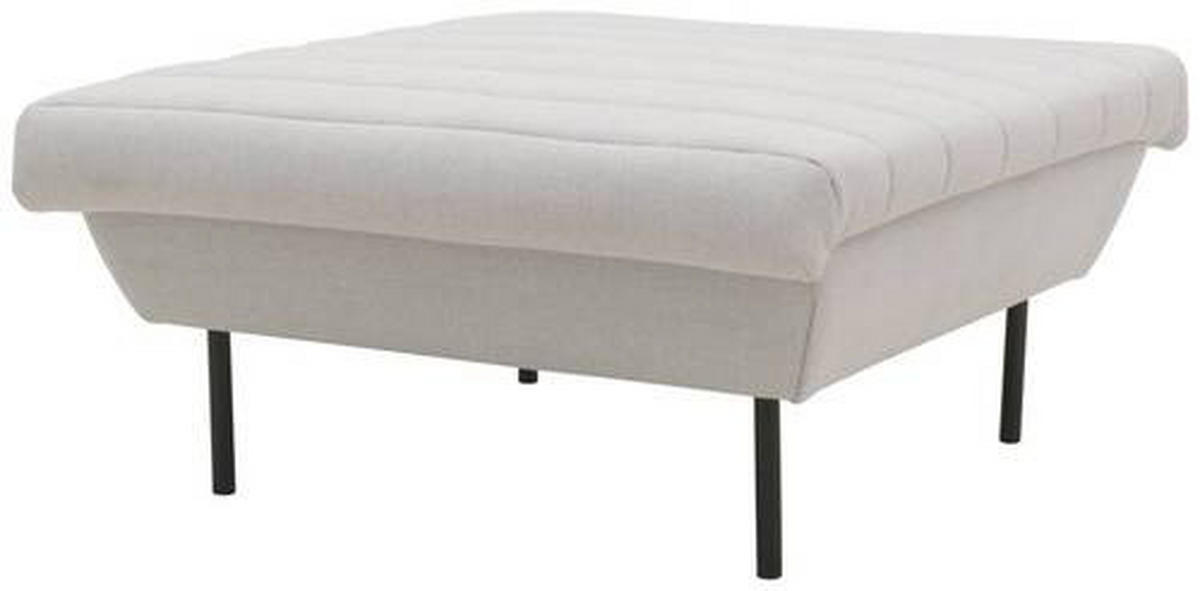 HOCKER in Textil Silberfarben  - Silberfarben/Schwarz, Design, Textil/Metall (70/70/45cm) - LOOKS by W.Joop