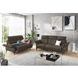 2-SITZER-SOFA Graubraun Echtleder  - Graubraun/Schwarz, KONVENTIONELL, Leder/Metall (178/103/95cm) - Dieter Knoll