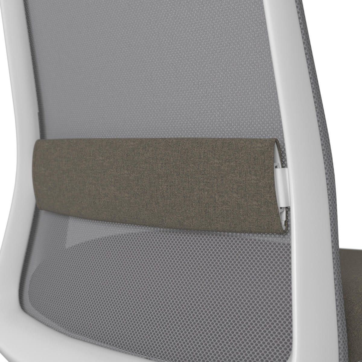 DREHSTUHL Braun, Grau, Weiß  - Braun/Weiß, MODERN, Kunststoff/Textil (70/103-115/70cm)