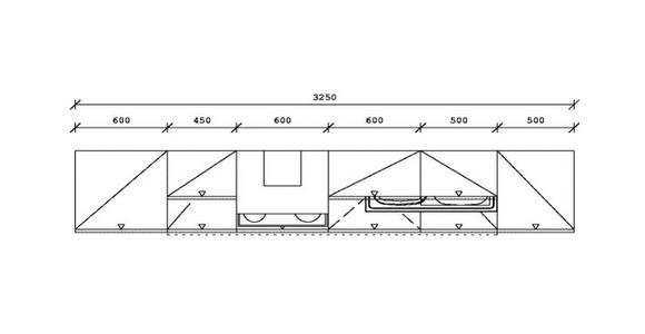 KÜCHENBLOCK 325 cm   in Weiß, Hellgrau  - Edelstahlfarben/Hellgrau, Basics, Holzwerkstoff/Metall (325cm) - Xora