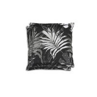 GARTENSITZKISSEN 2-er Set Blätter  - Schwarz/Weiß, Basics, Textil (50/7/50cm)