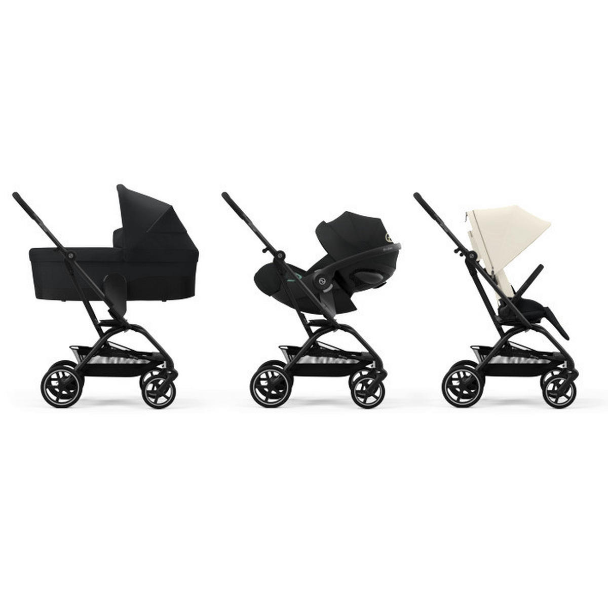 KIŠOBRAN KOLICA  Eezy S Twist+2  - crna/krem, Basics, tekstil/plastika (80.5/45/105cm) - cybex GOLD