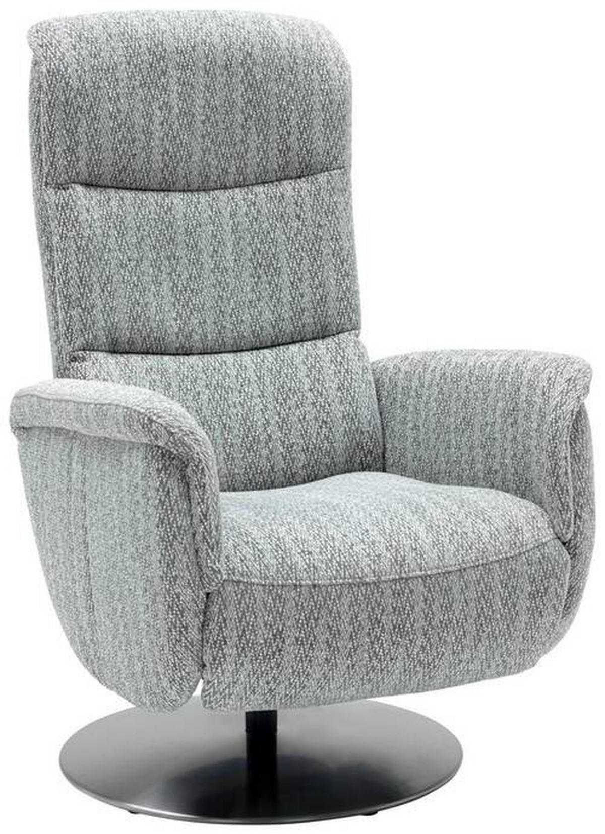 RELAXSESSEL in Textil Grau  - Edelstahlfarben/Grau, Design, Textil/Metall (71/112/83cm) - Dieter Knoll