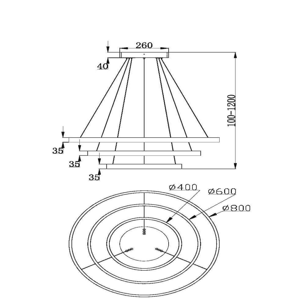 PENDELLEUCHTE 80/100/80 cm   - Messingfarben, Basics, Metall (80/100/80cm) - MAYTONI