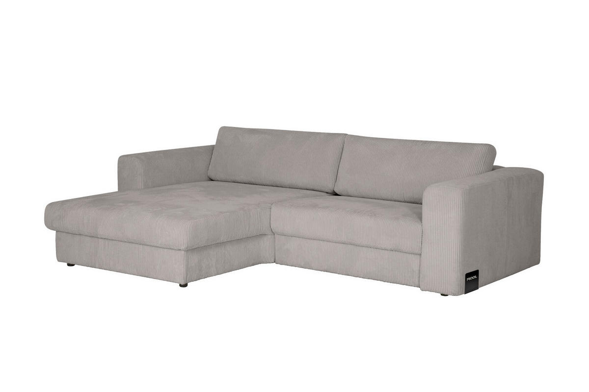 ECKSOFA JOOP Grau Cord Rücken echt  - Schwarz/Grau, KONVENTIONELL, Kunststoff/Textil (192/269cm) - Joop!