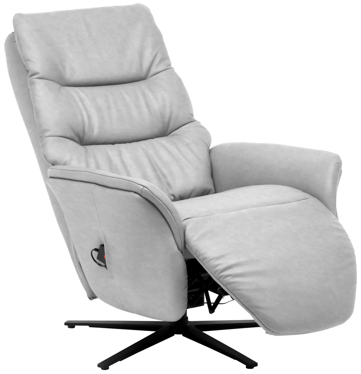 MASSAGESESSEL in Hellgrau  - Anthrazit/Hellgrau, KONVENTIONELL, Leder/Metall (74/114/97cm) - Himolla