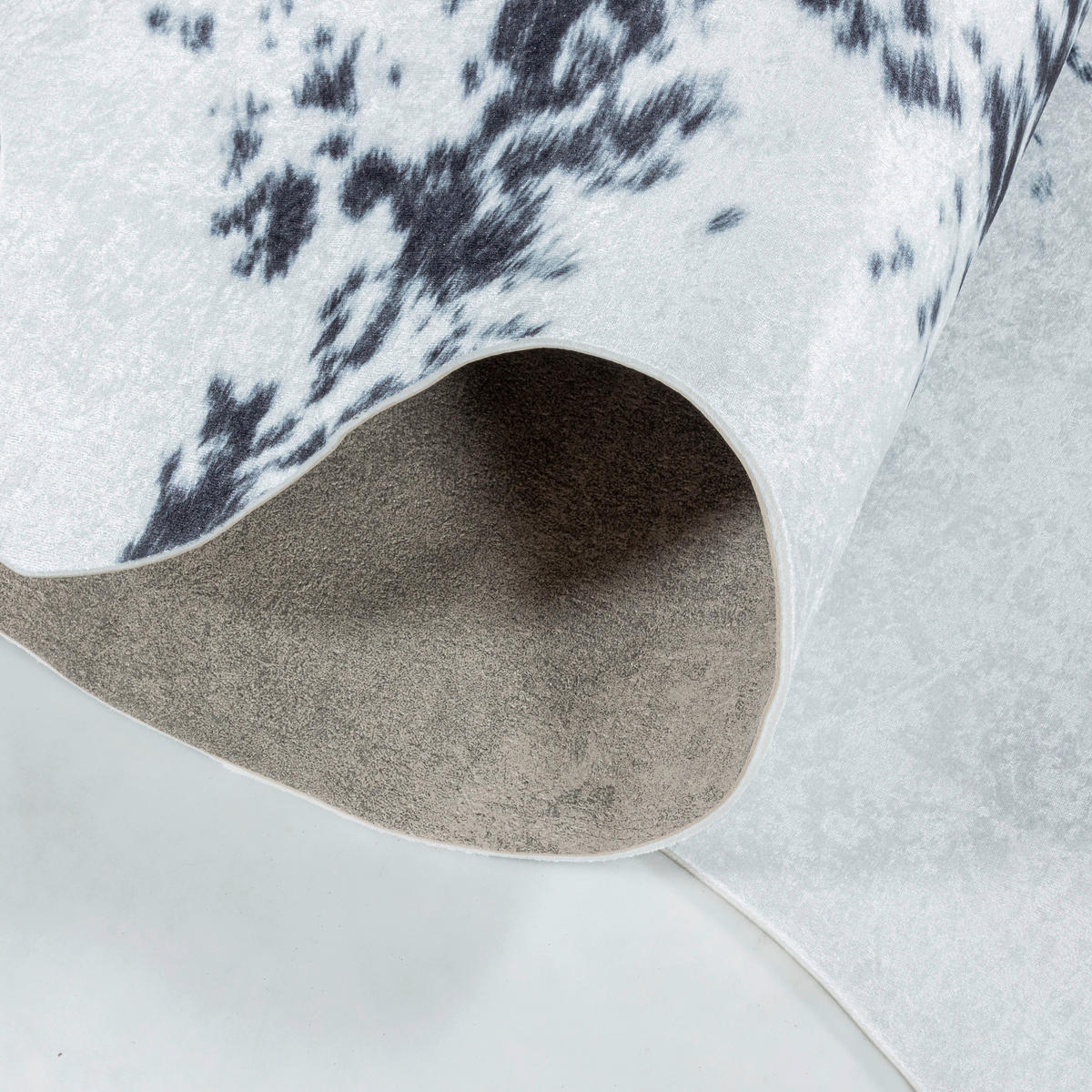 FELLTEPPICH 100/135 cm Etosha  - Schwarz/Weiß, Design, Leder/Textil (100/135cm) - Novel