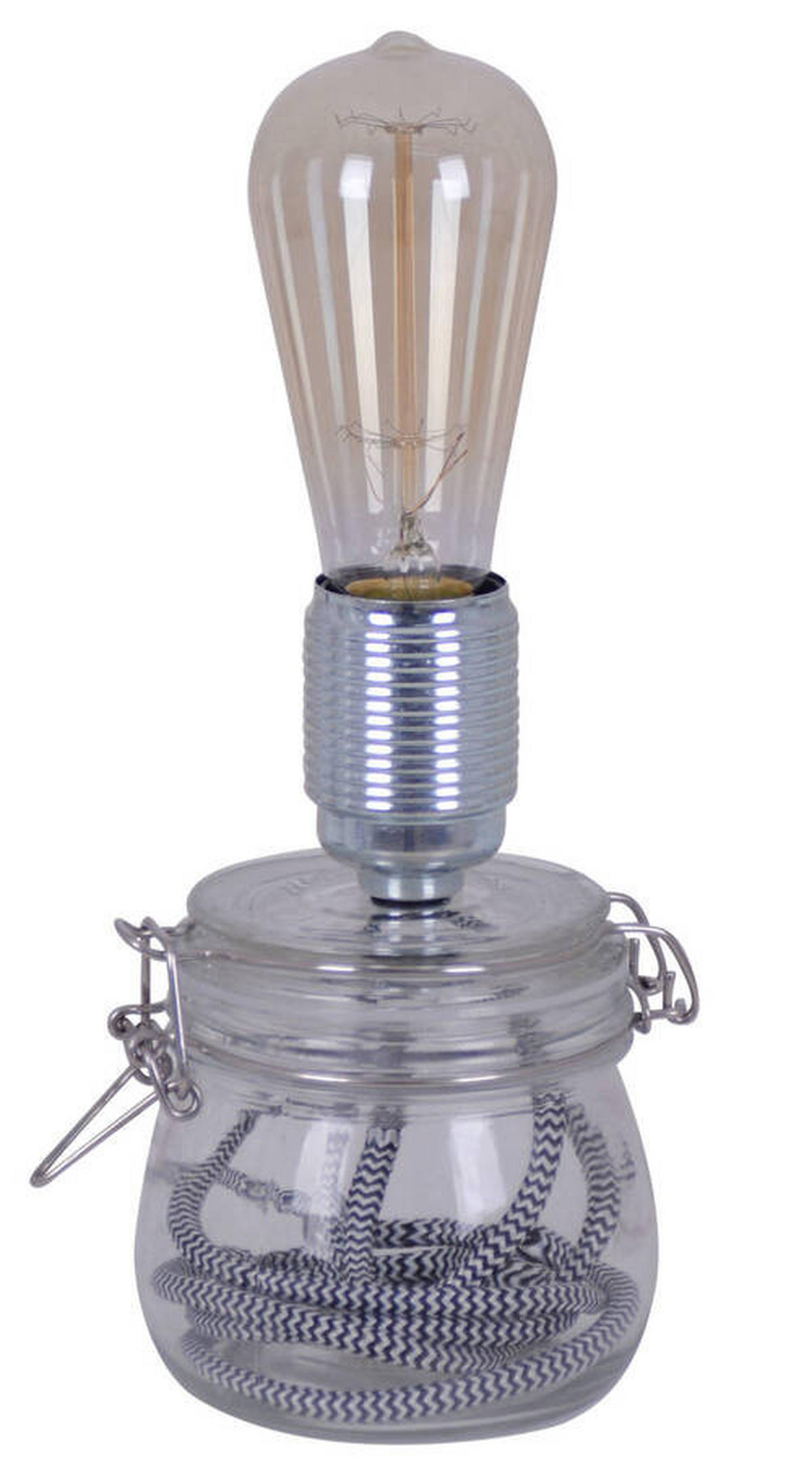 TISCHLEUCHTE MAX 11/20 cm   - Klar, LIFESTYLE, Glas/Textil (11/20cm) - Näve
