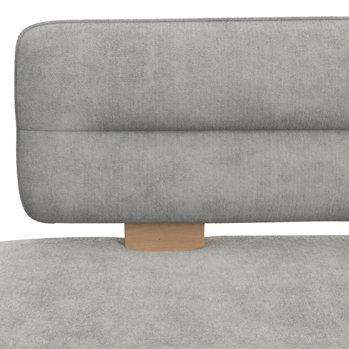 SITZBANK 120/87/67 cm Webstoff Hellgrau  - Eichefarben/Hellgrau, KONVENTIONELL, Textil (120/87/67cm) - James Wood