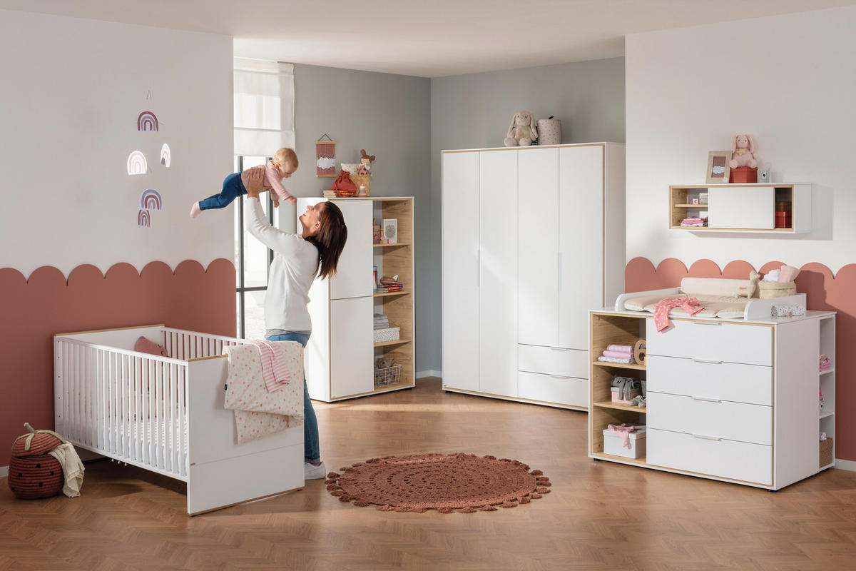 BABYUNTERSTELLREGAL Lieven Weiß  - Weiß, Basics, Holzwerkstoff (45,0/92,4/21,3cm) - Paidi