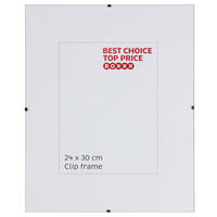 KLIPOVÝ RÁMEČEK, 1 foto 24 cm x 30 cm - čiré, Basics, sklo (30/24/1cm) - Boxxx