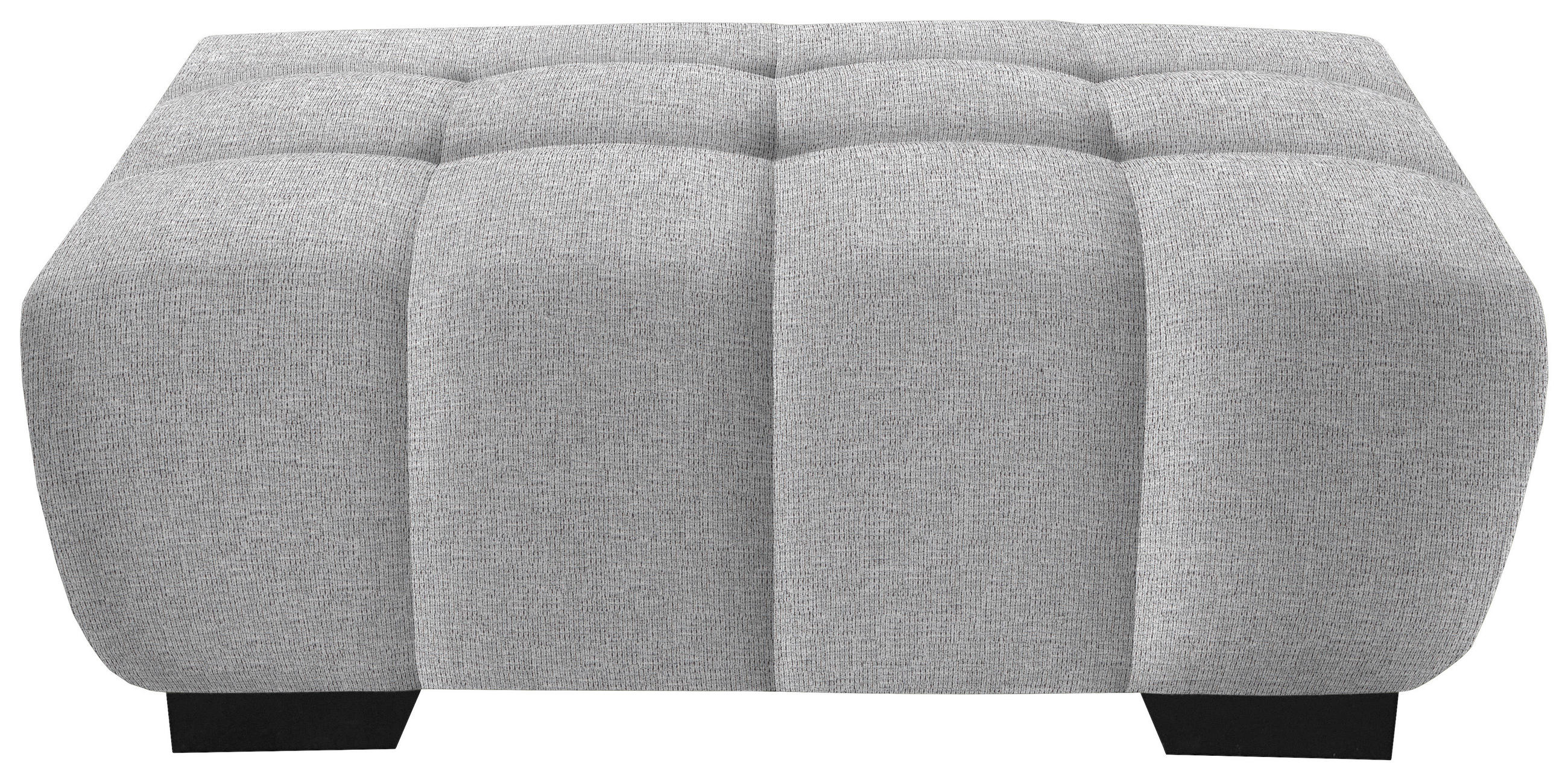 HOCKER in Textil Hellgrau  - Hellgrau/Schwarz, Konventionell, Textil/Metall (106/40/72cm) - Hom`in