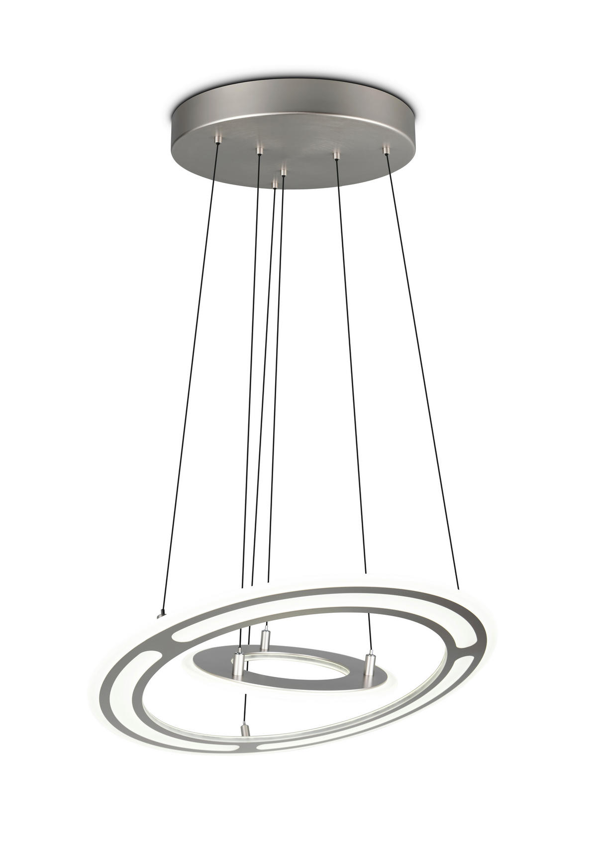 LED-HÄNGELEUCHTE 72,5/200 cm  - Nickelfarben, Design, Metall (72,5/200cm) - Trio Leuchten