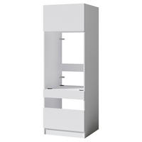 WASCHMASCHINENSCHRANK 68/200/68 cm  in Weiß  - Schwarz/Weiß, Design, Holzwerkstoff/Metall (68/200/68cm) - Milino