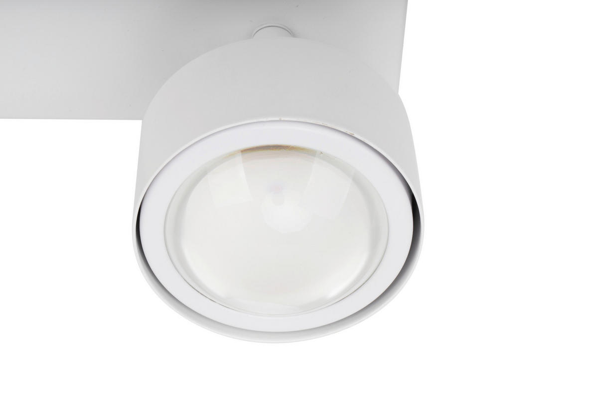 LED-STRAHLER Puk 56/8/10,8 cm   - Weiß, Design, Metall (56/8/10,8cm) - Novel