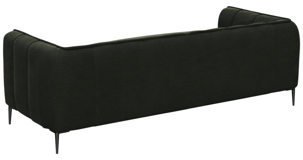 ECKSOFA Waldgrün Chenille, Webstoff, Flachgewebe  - Waldgrün/Schwarz, Design, Holz/Textil (149/211cm) - Livetastic
