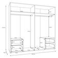DREHTÜRENSCHRANK 224/214/60 cm,  in Weiß, Weiß Hochglanz, 4-türig  - Weiß Hochglanz/Weiß, Trend, Holzwerkstoff (224/214/60cm) - Carryhome