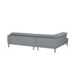 ECKSOFA in Webstoff Hellgrau  205/280 cm  - Hellgrau/Schwarz, Design, Textil/Metall (205/280cm) - Xora