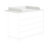 WICKELAUFSATZ Olli Wickelaufsatz  - Weiß, Basics, Holzwerkstoff (123,5/12,5/78,8cm) - Paidi