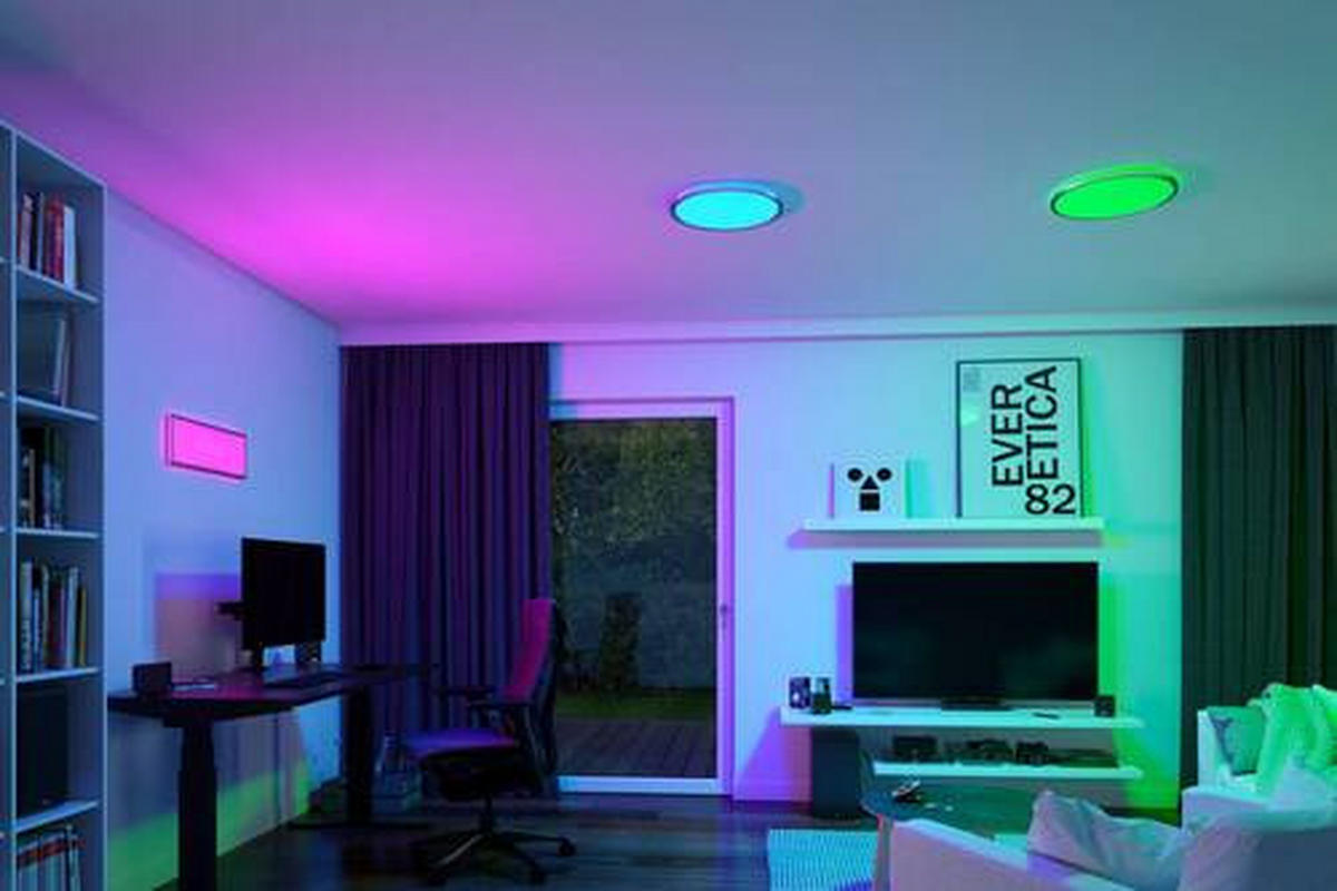LED-PANEEL  - Chromfarben, Basics, Kunststoff (29,3cm) - Paulmann