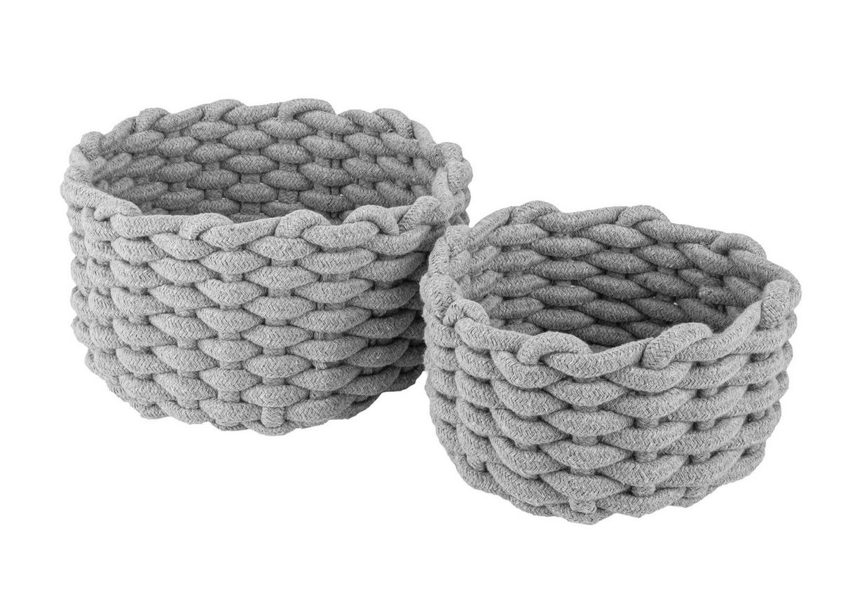 AUFBEWAHRUNGSKÖRBCHEN  - Hellgrau, Basics (22/19/12/11cm) - Justinus