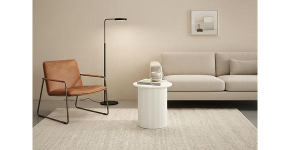 BEISTELLTISCH 40/40/41 cm Weiß rund  - Schwarz/Weiß, Design, Holzwerkstoff (40/40/41cm) - Xora