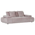 SCHLAFSOFA Chenille Rosa  - Schwarz/Rosa, KONVENTIONELL, Kunststoff/Textil (235-255/80/116-138cm) - Carryhome