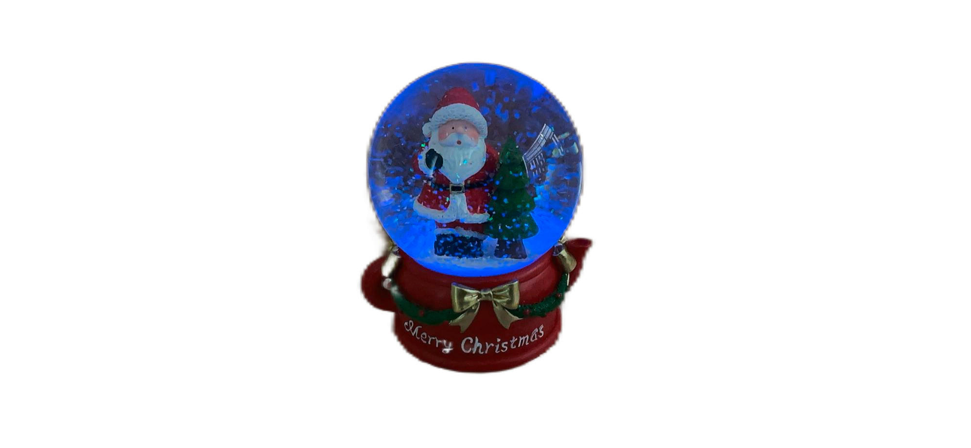 SCHNEEKUGEL  - Rot/Goldfarben, LIFESTYLE, Glas/Kunststoff (9/10,5/8cm) - X-Mas