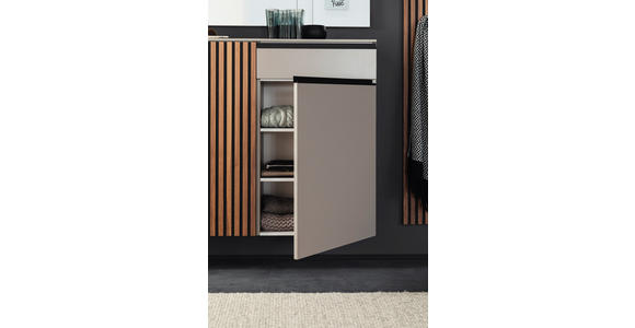 GARDEROBE 5-teilig in 330/200/30 cm - Nussbaumfarben/Grau, Design, Holz/Holzwerkstoff (330/200/30cm) - Moderano