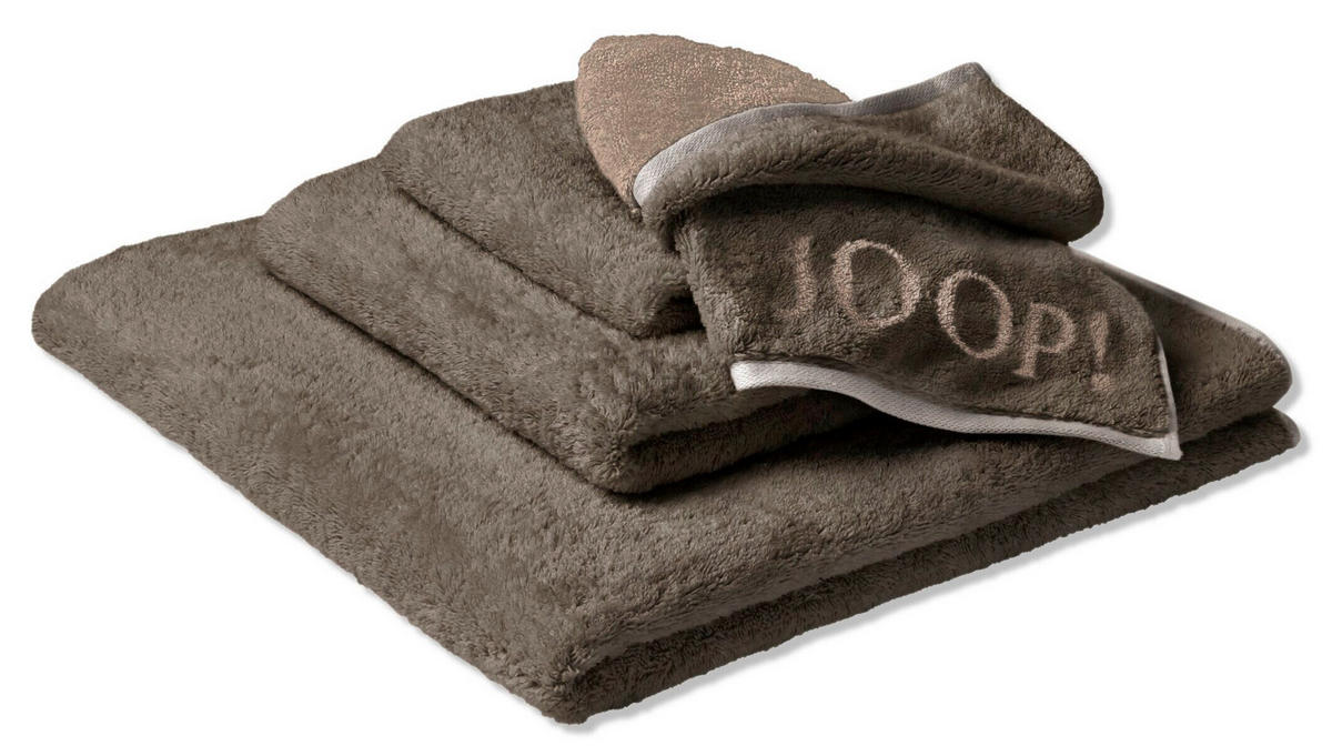 DUSCHTUCH Contour Doubleface 80/150 cm  - Taupe/Dunkelgrau, Basics, Textil (80/150cm) - Joop!