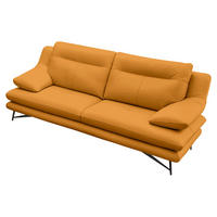 2,5 ÜLÉSES KANAPÉ bőr currysárga  - fekete/currysárga, Modern, bőr/fém (195/90/109cm) - Calia Italia