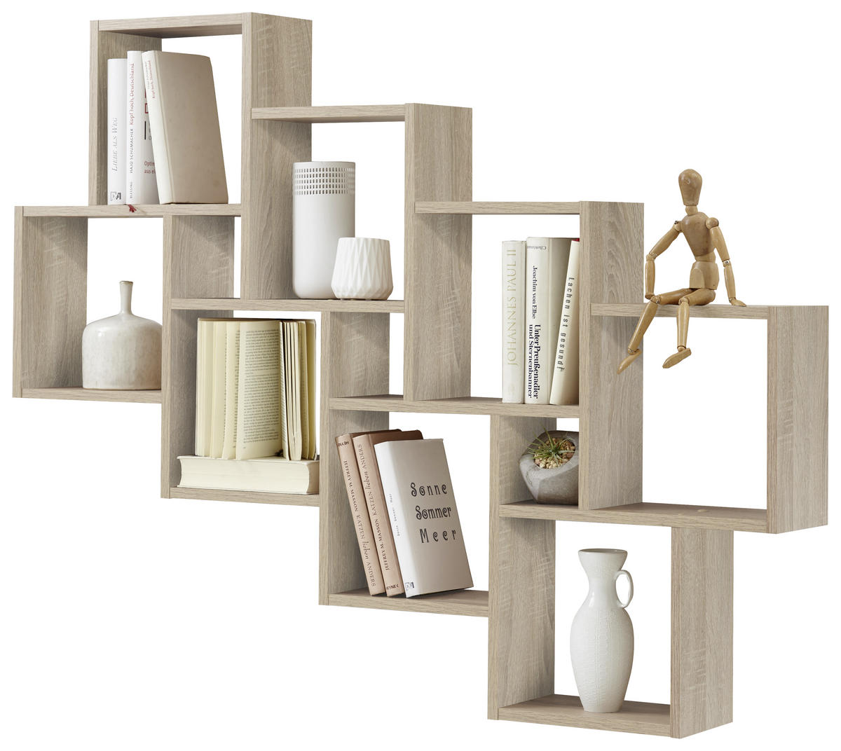 WANDREGAL 95/121/16 cm  - Eichefarben, KONVENTIONELL, Holzwerkstoff (95/121/16cm) - MID.YOU
