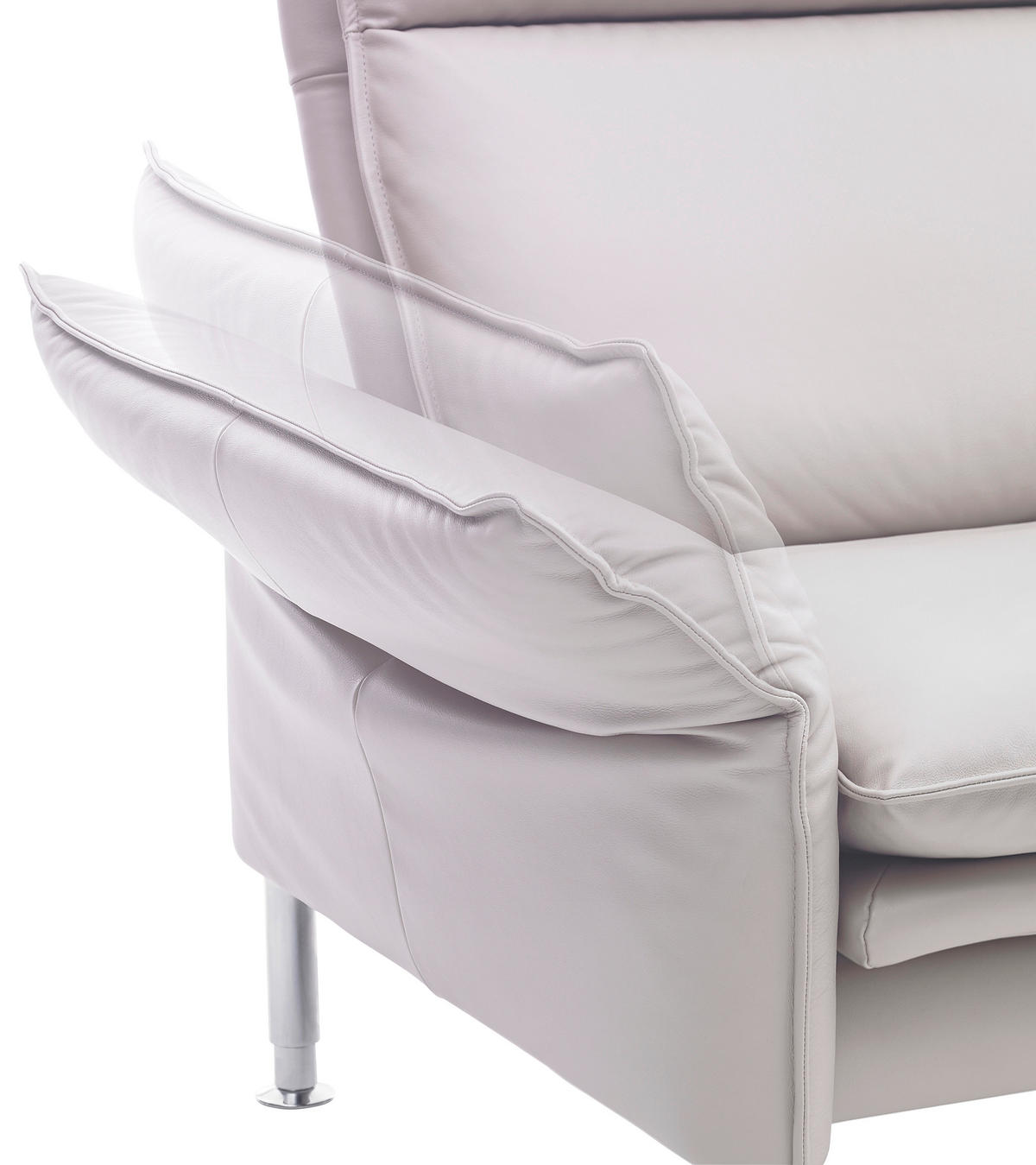SESSEL Echtleder Beige    - Chromfarben/Beige, KONVENTIONELL, Leder/Metall (88/93/88cm) - Erpo