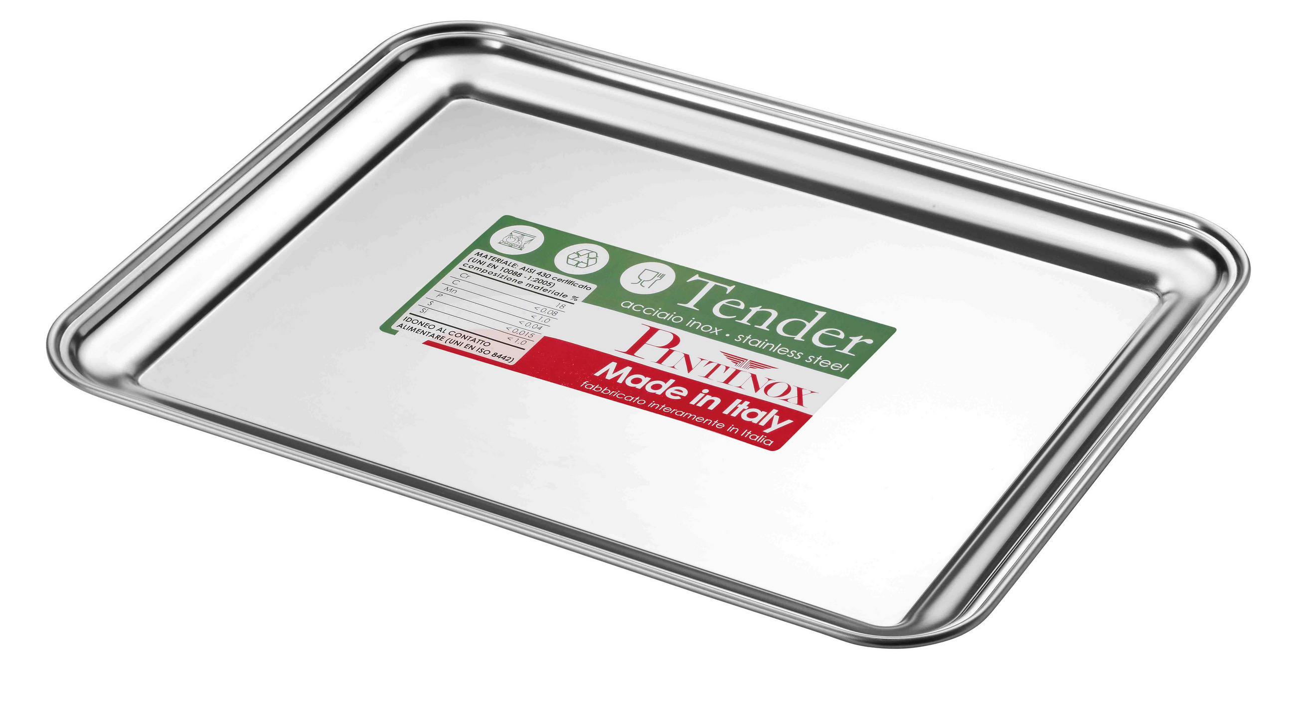 TÁLCA    - nemesacélszínű, Basics, fém (0,4kg)