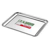 TÁLCA    - nemesacélszínű, Basics, fém (0,41kg)