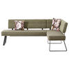 ECKBANK 225/169 cm  in Schwarz, Olivgrün  - Schwarz/Olivgrün, Design, Textil/Metall (225/169cm) - Dieter Knoll