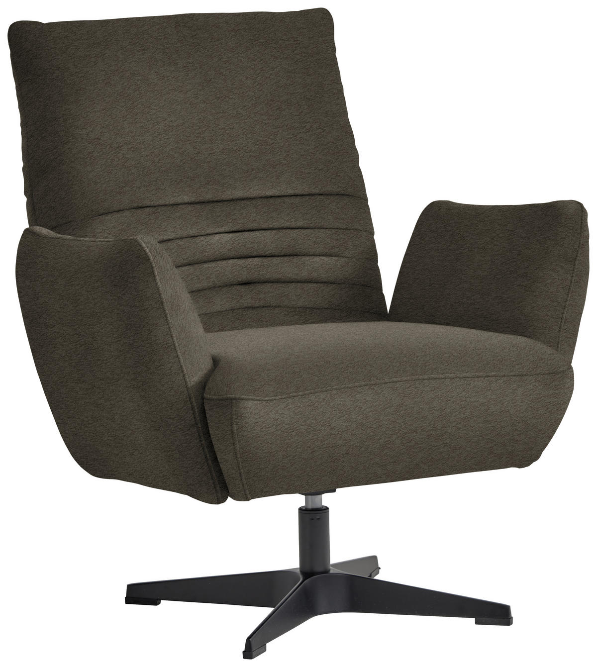 SESSEL in Teddystoff Dunkelbraun  - Dunkelbraun/Schwarz, Design, Textil/Metall (60/94/86cm) - Dieter Knoll